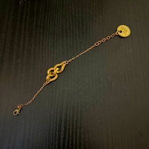 Twisted Silver Triple Link Bracelet brass